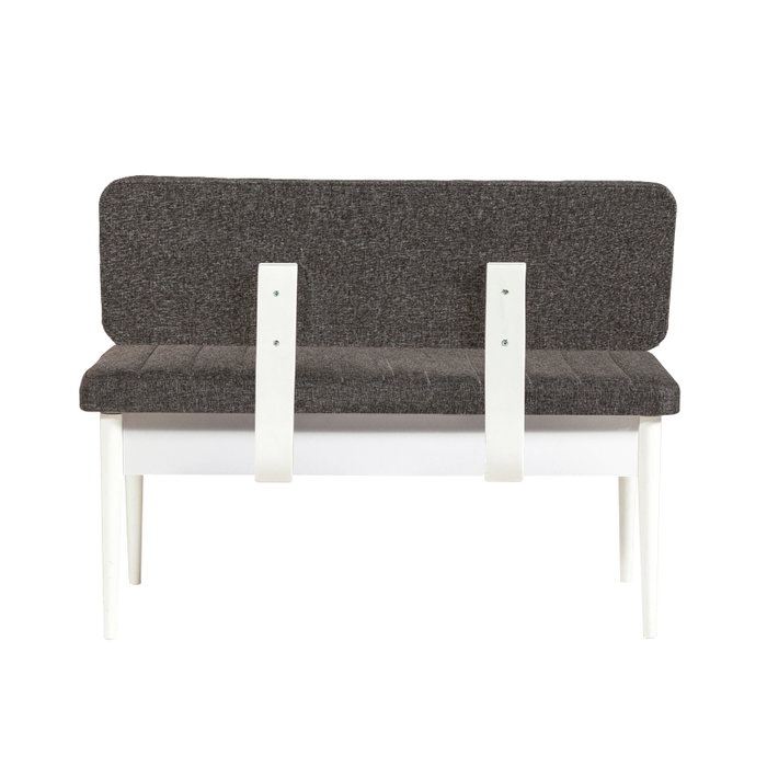 Hanah Home Banco Vina Anthracite, White - Banco de Almacenamiento Moderno de 110 cm de Ancho, Color Blanco y Antracita
